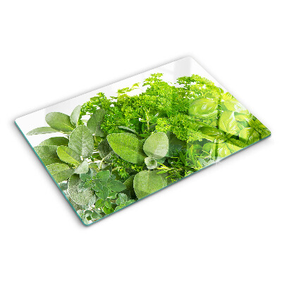 Tabla de cocina Hierbas y hojas verdes