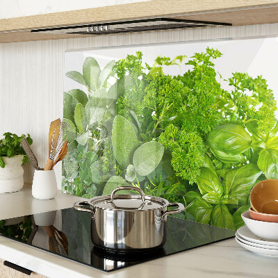 Tabla de cocina Hierbas y hojas verdes