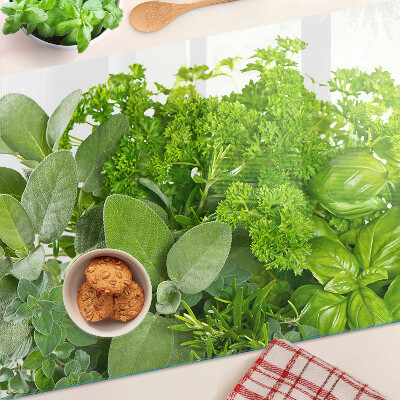 Tabla de cocina Hierbas y hojas verdes