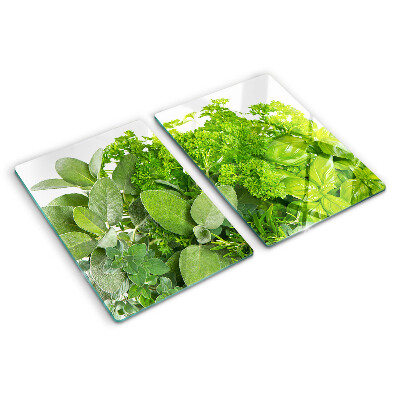 Tabla de cocina Hierbas y hojas verdes