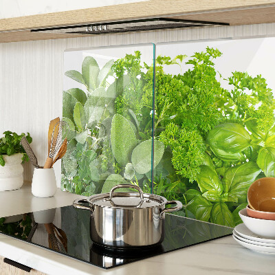 Tabla de cocina Hierbas y hojas verdes