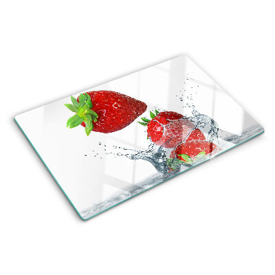 Tabla de cortar de cristal Fresas en agua