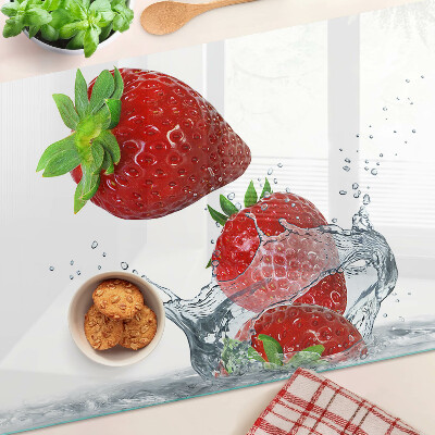 Tabla de cortar de cristal Fresas en agua