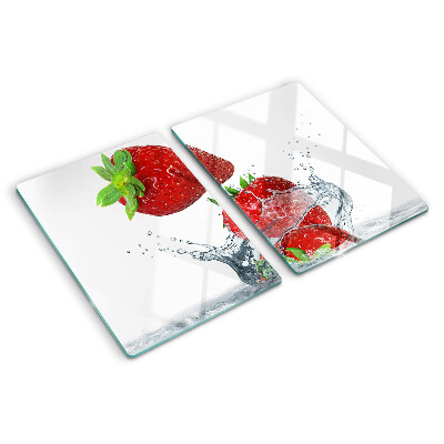 Tabla de cortar de cristal Fresas en agua