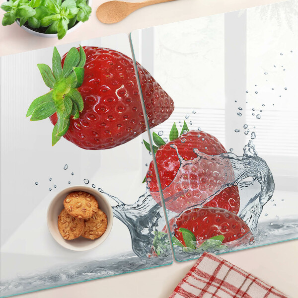 Tabla de cortar de cristal Fresas en agua