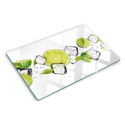 Tabla de cocina Limones con hielo en agua