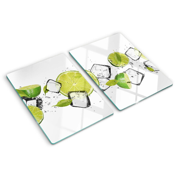 Tabla de cocina Limones con hielo en agua