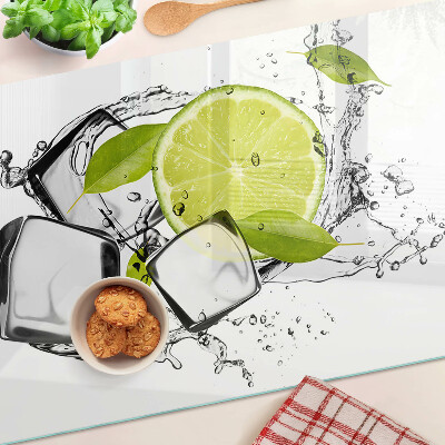 Tabla para cortar Limón con hielo y hojas