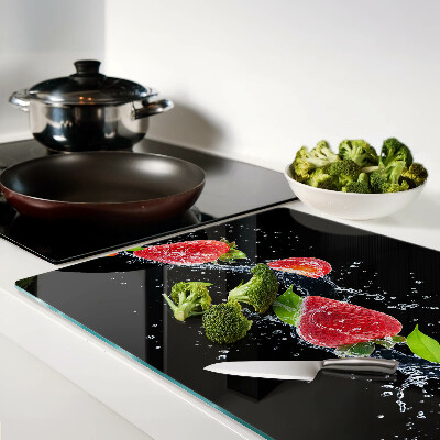 Tabla de cortar Fresas en agua