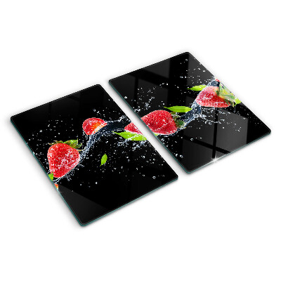 Tabla de cortar Fresas en agua
