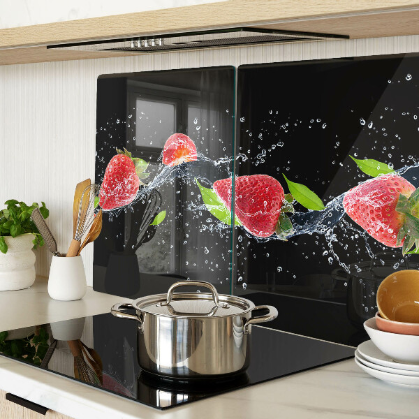 Tabla de cortar Fresas en agua