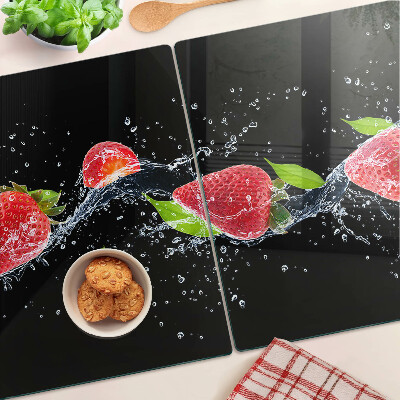 Tabla de cortar Fresas en agua