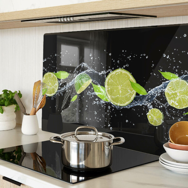 Tabla de cocina Limones en agua con hojas de menta