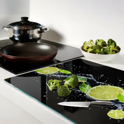 Tabla de cocina Limones en agua con hojas de menta