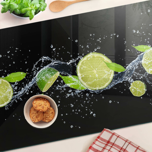 Tabla de cocina Limones en agua con hojas de menta