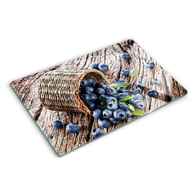 Tabla de cortar de cristal Bayas en una cesta