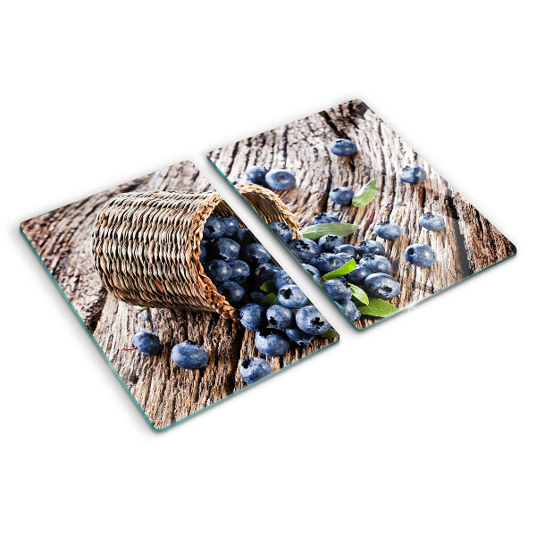 Tabla de cortar de cristal Bayas en una cesta