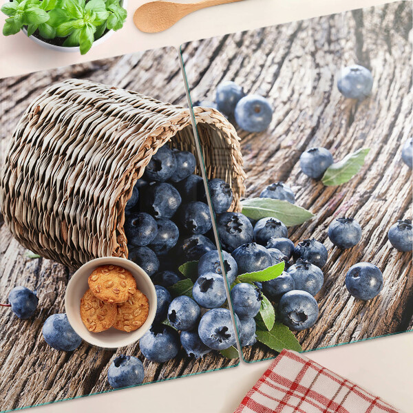 Tabla de cortar de cristal Bayas en una cesta