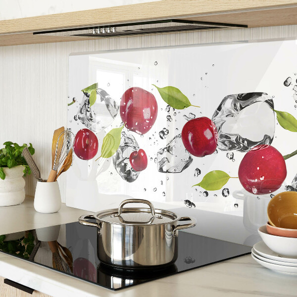 Tabla de cocina Manzanas rojas con hielo