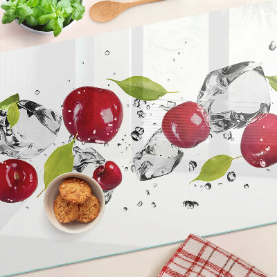 Tabla de cocina Manzanas rojas con hielo