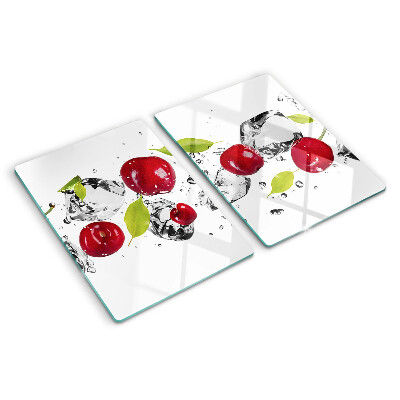 Tabla de cocina Manzanas rojas con hielo