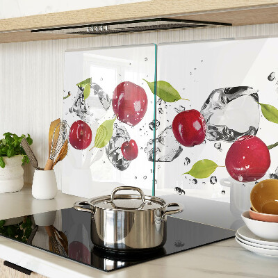 Tabla de cocina Manzanas rojas con hielo