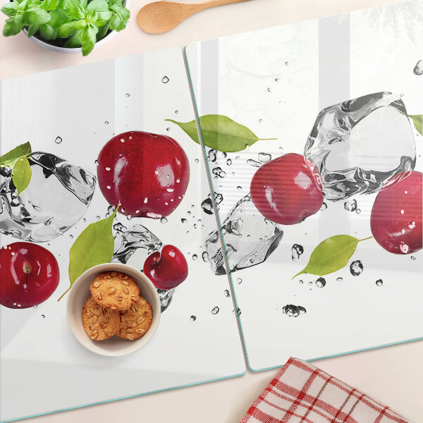 Tabla de cocina Manzanas rojas con hielo