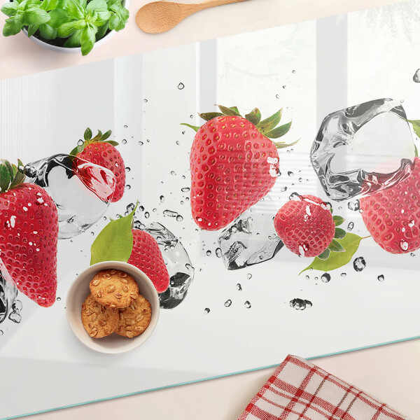 Tabla de cortar de cristal Fresas con hielo