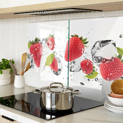 Tabla de cortar de cristal Fresas con hielo