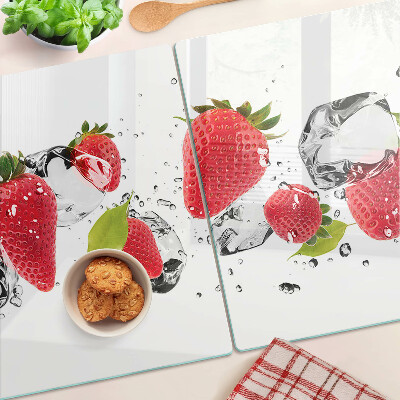 Tabla de cortar de cristal Fresas con hielo