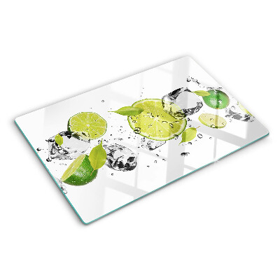 Tabla de cocina Limones y hielo en agua