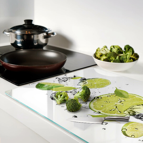 Tabla de cocina Limones y hielo en agua