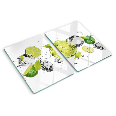 Tabla de cocina Limones y hielo en agua