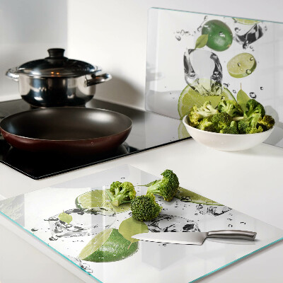 Tabla de cocina Limones y hielo en agua