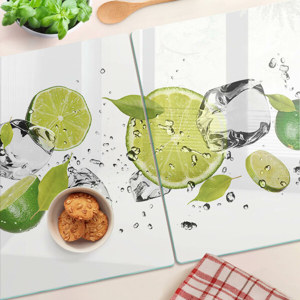 Tabla de cocina Limones y hielo en agua