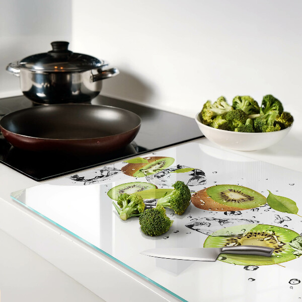 Tabla de cortar de cristal Fruta en hielo