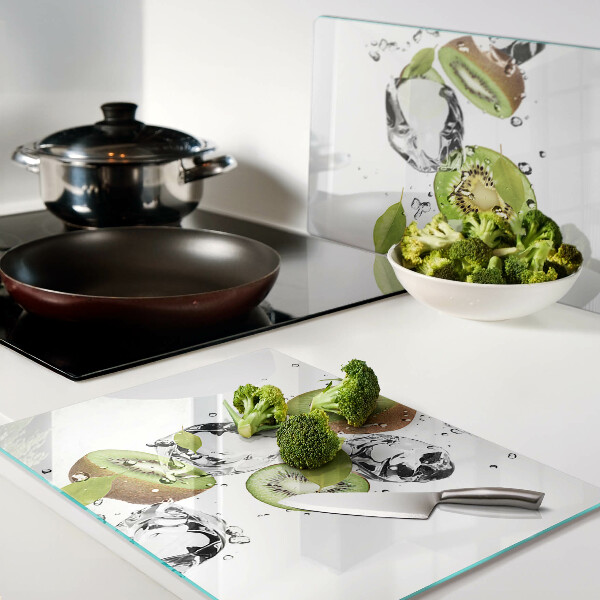 Tabla de cortar de cristal Fruta en hielo