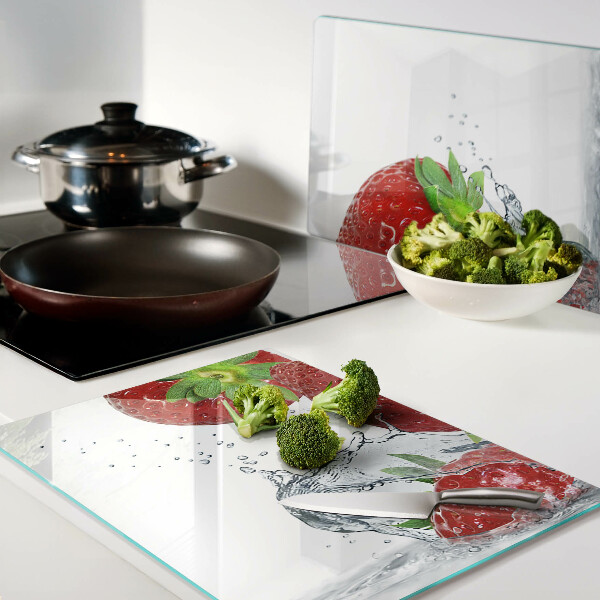 Tabla de cocina Fresas en agua