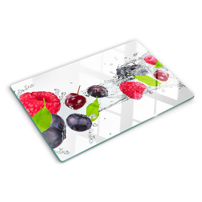 Tabla de cortar de cristal Fruta en agua