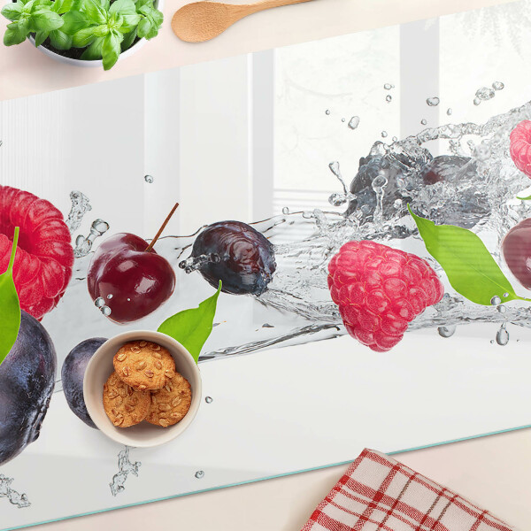 Tabla de cortar de cristal Fruta en agua