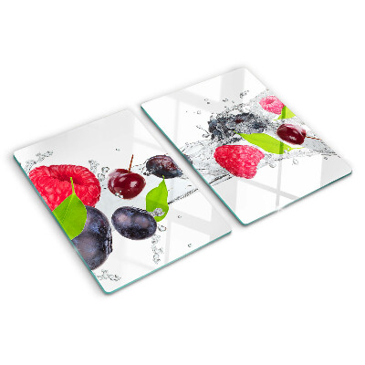 Tabla de cortar de cristal Fruta en agua