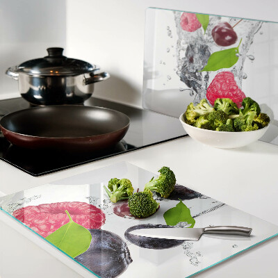 Szklana deska kuchenna Owoce w wodzie