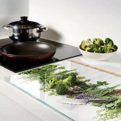 Tabla para cortar Hierbas secas en una cuerda