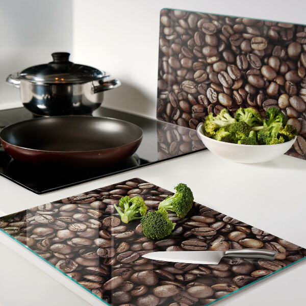Tabla de cortar de cristal Granos de café