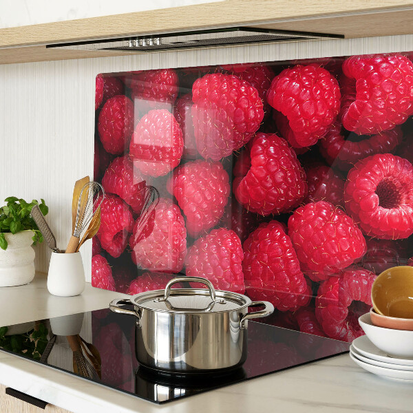 Szklana deska kuchenna Maliny na tle