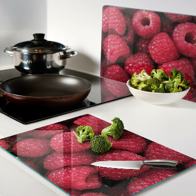 Szklana deska kuchenna Maliny na tle