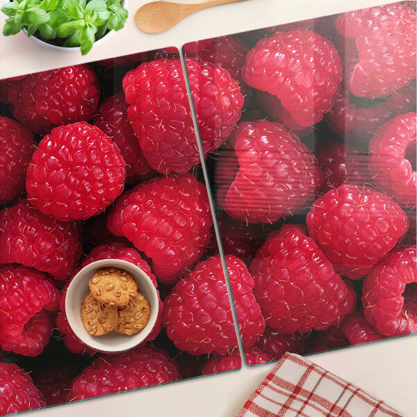 Szklana deska kuchenna Maliny na tle