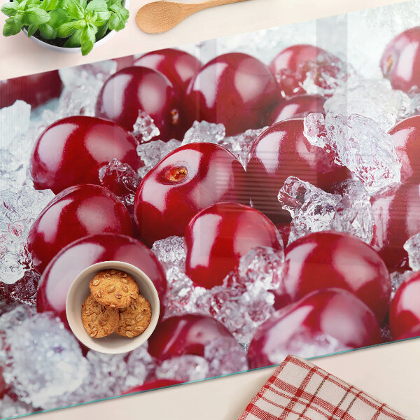 Tabla de cocina Uvas rojas en hielo