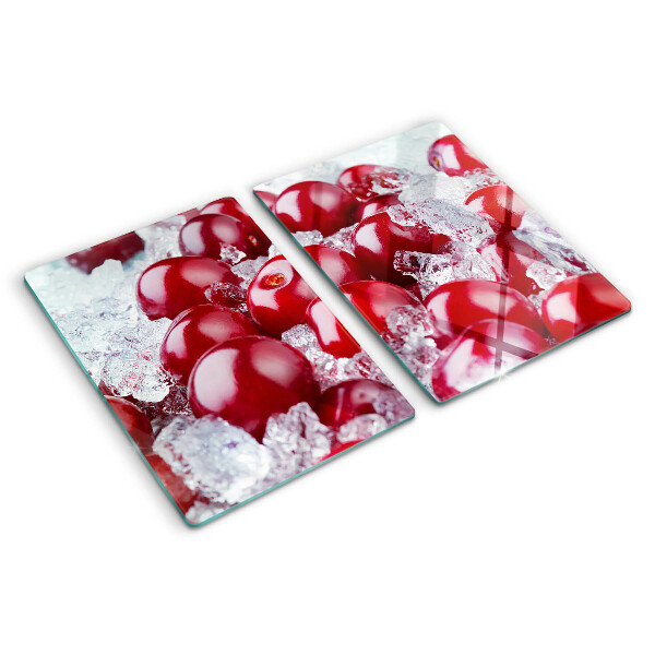 Tabla de cocina Uvas rojas en hielo