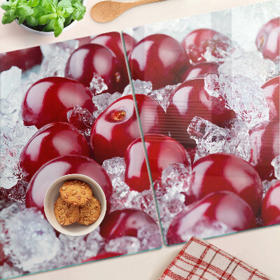 Tabla de cocina Uvas rojas en hielo